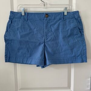 Loft Blue Washed Twill Shorts Size 14